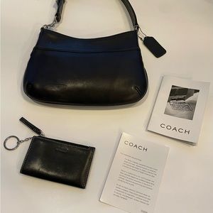 Vintage Coach, Mercer collection-small bag and matching wallet/key chain